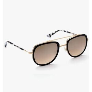 KREWE Black Breton Sunglasses Polarized Aviator Interstellar Women's OS
